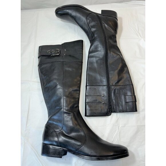 Marc Fisher Agnes Black Leather Boots Size 8.5 M - Picture 8 of 13